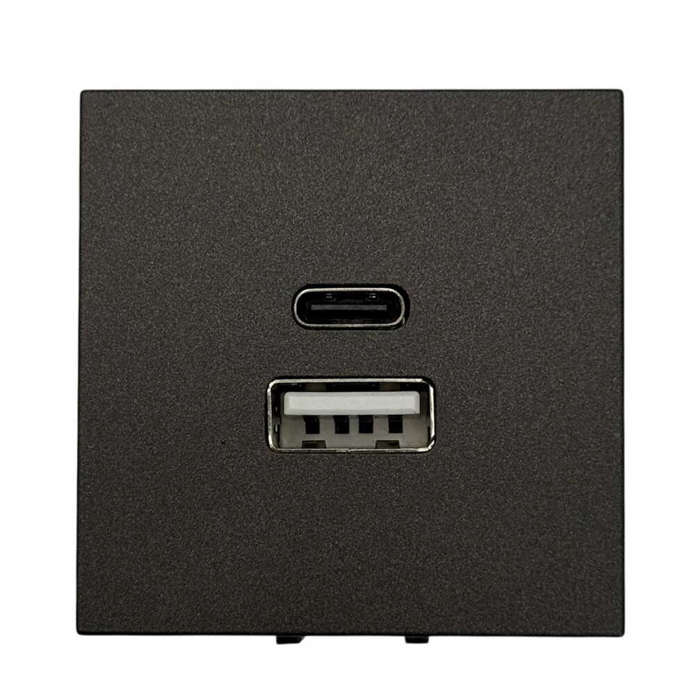 Розетка Zenit антрацит USB A+C 3A ( 2CLA228540N1801 ) Розетка Zenit антрацит USB A+C 3A ( 2CLA228540N1801 )